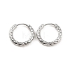 Non-Tarnish 304 Stainless Steel Grooved Hoop Earrings EJEW-M218-01B-P-6