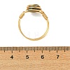 Copper Wired Natural Abalone Shell/Paua Shell Finger Rings for Women RJEW-JR01055-6