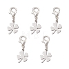 5Pcs Clover 201 Stainless Steel Pendant Decorations SA-CJ81B3-1