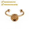 201 Stainless Steel Cuff Ring Findings STAS-S080-042B-G-2