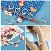 Food Theme Alloy Enamel Bread/Chips/Ice Cream Locking Stitch Markers HJEW-PH01759-5