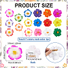 17Pcs 17 Colors Flower EVA Alligator Hair Accessories PHAR-PH0001-23-2