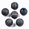 Painted Natural Wood Beads WOOD-T021-54B-03-1