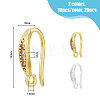 20Pcs 2 Colors Brass Micro Pave Clear Cubic Zirconia Earring Hooks KK-HY0002-81-2