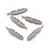 Tibetan Style Alloy Feather Big Pendants LS-TIBEP-A12720-AS-RS-1