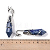 Dyed Natural Lapis Lazuli Faceted Pointed Bullet Big Pendants G-L524-19P-12-3