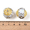 Handmade Polymer Clay Rhinestone Indonesia Beads CLAY-N015-04-3