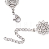 Chakra Theme Alloy Charm Bracelets BJEW-JB11096-4