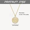 925 Sterling Silver 12 Constellation Necklace Gold Horoscope Zodiac Sign Necklace Round Astrology Pendant Necklace with Zircons Birthday Jewelry Gift for Women Men JN1089H-2