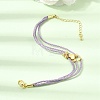 Polyester Multi-Strand Bracelets FB-CBA983F-02G-04-2