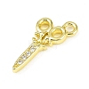 Brass Micro Pave Clear Cubic Zirconia Pendants KK-L238-19G-2