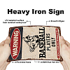 Vintage Metal Tin Sign AJEW-WH0189-293-3