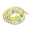Natural New Jade Round Beads Strands G-O039-16-6mm-01-3