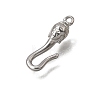 304 Stainless Steel Buddha Head Hook Clasps SA-CBACB61-16P-2