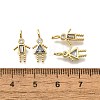 Brass Micro Pave Cubic Zirconia Pendants KK-D339-02G-03-3