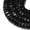 Synthetic Blue Goldstone Beads Strands G-G317-A07-3x6mm-4
