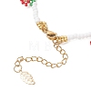 Floral Glass Seed Bead Charm Bracelets for Women BJEW-MZ00306-6