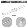 925 Sterling Silver Flat Head Pins STER-BBC0002-14A-2
