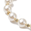 Imitation White Pearl Acrylic Beaded Necklaces NJEW-JN05122-02-5