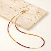 Vintage Short Colorful Glass Seed Beaded Necklace AF0855-1-2