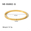 304 Stainless Steel Pave Cubic Zirconia Bangles FS-WG09E60-21-1