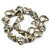 Shell Pearl Beads Strands X-BSHE-Q031-15E-2