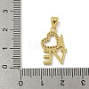 Brass Micro Pave Cubic Zirconia Pendants KK-N254-123G-3