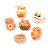 Cat Shaped Theme Opaque Resin Cabochons RESI-F067-01-1