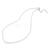 Natural Rose Quartz Beaded Necklaces X-NJEW-K114-A-A01-1