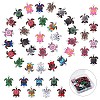 60Pcs 15 Styles Alloy Enamel Connector Charms ENAM-CJ0004-88-8