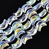 Electroplate Transparent Glass Beads Strands X-EGLA-N057-09A-01-1