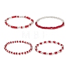 Glass Seed Beads Beaded Bracelets Sets BJEW-JB09076-5