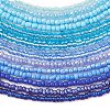 3MM Gradient Color Glass Seed Beaded Choker Necklaces for Women NJEW-JN05876-4