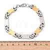 201 Stainless Steel Link  Chain Bracelets BJEW-B078-156GP-3