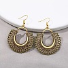 Bohemian Style Alloy & Cotton Cord Dangle Earrings FS-WGA9B48-05-1