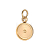 304 Stainless Steel Pendant Cabochon Settings STAS-OY006-37G-1