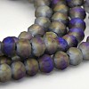 Full Rainbow Plated Faceted Rondelle Glass Beads Strands EGLA-J054-3x2mm-FR02-1