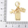 Rack Plating Brass Cubic Zirconia Summer European Dangle Charms KK-P287-01A-G-3
