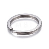 304 Stainless Steel Split Key Ring Clasps STAS-L226-007A-1