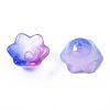 Transparent Two Tone Spray Painted Glass Beads GLAA-Q089-002B-003-4