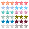  48Pcs 12 Colors Star Silicone Beads SIL-TA0001-56-9