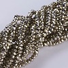 Electroplate Glass Beads Strands GLAA-F079-FP02-1