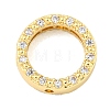 Brass Micro Pave Clear Cubic Zirconia Beads Frame KK-P277-58A-G-1