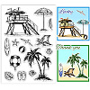 Custom Summer Theme PVC Plastic Clear Stamps DIY-WH0631-0056-1