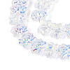 Baking Paint Electroplate Transparent Glass Beads Strands EGLA-N020-04I-3