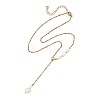 Adjustable 304 Stainless Steel Satellite Chain Lariat Necklaces NJEW-JN06147-2