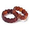 Natural Banded Agate Beads Stretch Bracelets for Women Men BJEW-I323-02V-1