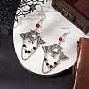 Alloy with Glass Chain Dangle Earrings EJEW-TA00433-2