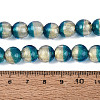 Handmade Lampwork with Gold Powder Beads Strands LAMP-N037-06B-02-4
