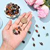 10Pcs Nuggets Natural Tiger Eye Pendants PALLOY-YW00114-01-5